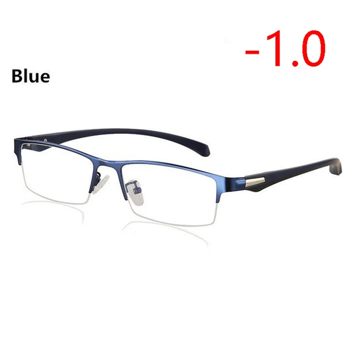 Myopia 100 Новинка, полуоправа, солнечные фотохромные очки для близорукости, оптические мужские очки для студентов, близорукие очки, очки по рецепту-1,0-4 - Цвет оправы: Myopia 100