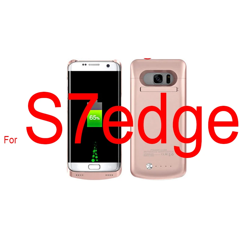 fOR S7 edge Rosegold 5200 мАч портативный внешний аккумулятор запасной внешний аккумулятор зарядное устройство защитный чехол для samsung S7edge - Цвет: fOR S7 edge Rosegold