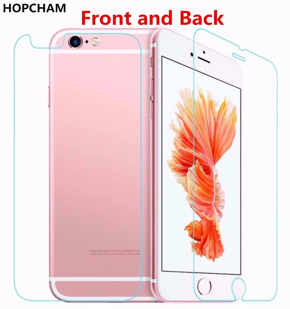 HOPCHAM 2 шт./лот переднее и заднее закаленное стекло для iPhone X 8 Plus 5 5s SE 6 6s 6plus 7 plus