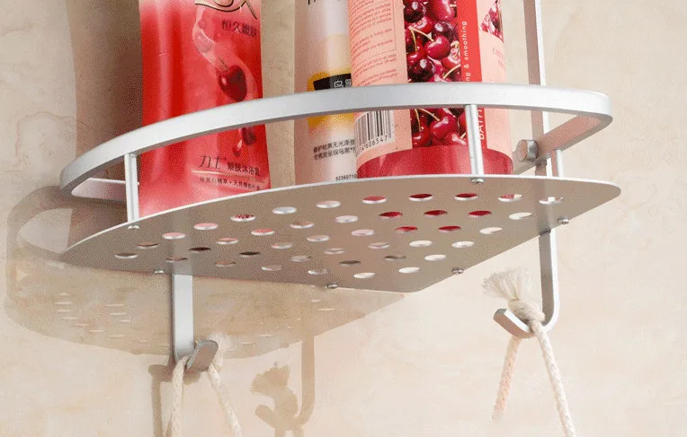 Толстая алюминиевая 3 уровневая угловая полка для ванной комнаты Настенная