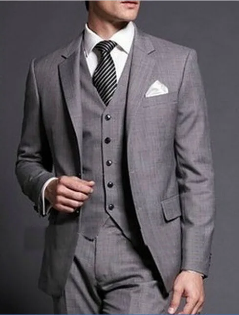 Дешевые Новые смокинги для жениха (пиджак + брюки галстук жилет) Свадебный