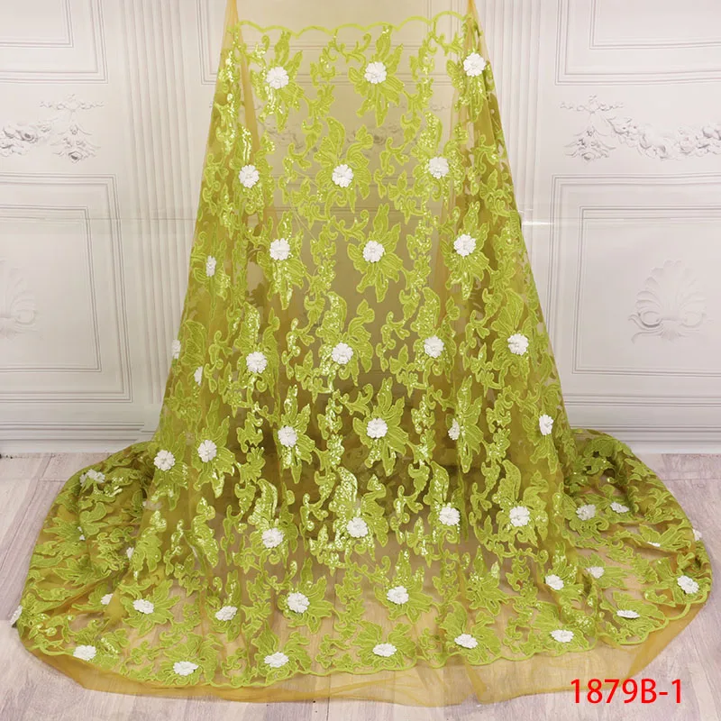 Высококачественная французская чистая кружевная ткань с бусинами модная