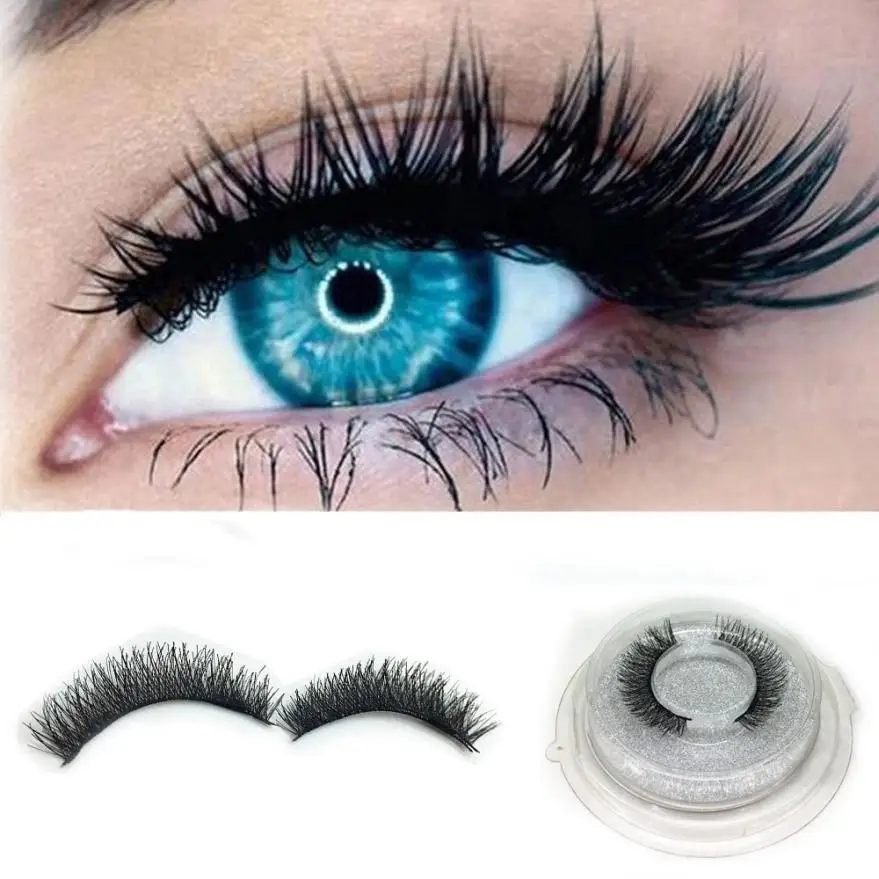 1 пара 4 шт. Двойные магнитные ресницы для глаз ультра тонкие 0 2 мм длинные think 3D