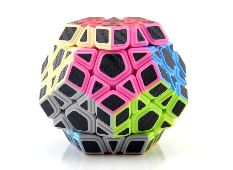 TXTWHY углеродного волокна Megaminx Скорость Куб 3x3x3 Dodecahedron Головоломка Куб игрушки для детей Прямая