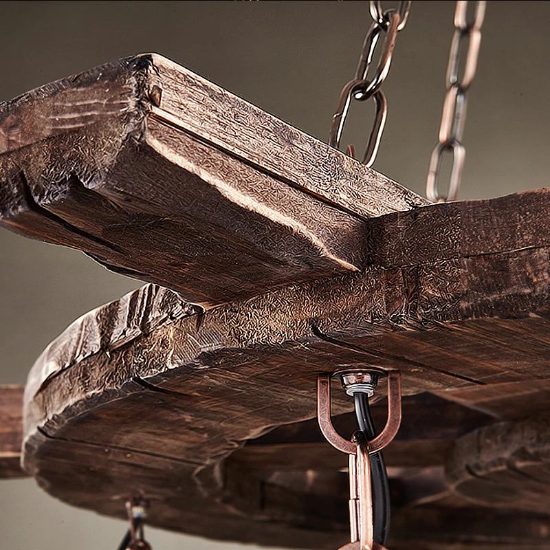 Новинка 2017 деревянная декоративная люстра Американская деревня креативная