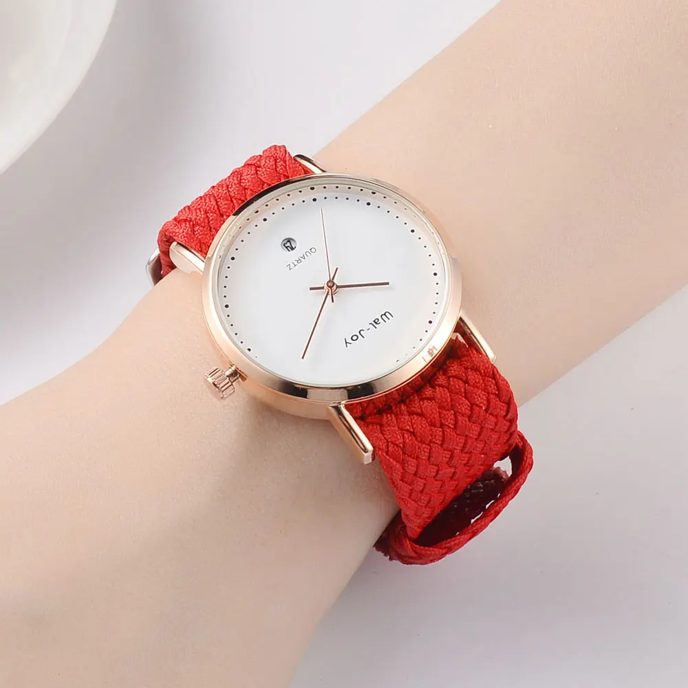 Wal Joy Montre Femmee нейлоновые плетеные наручные часы женские студенческие