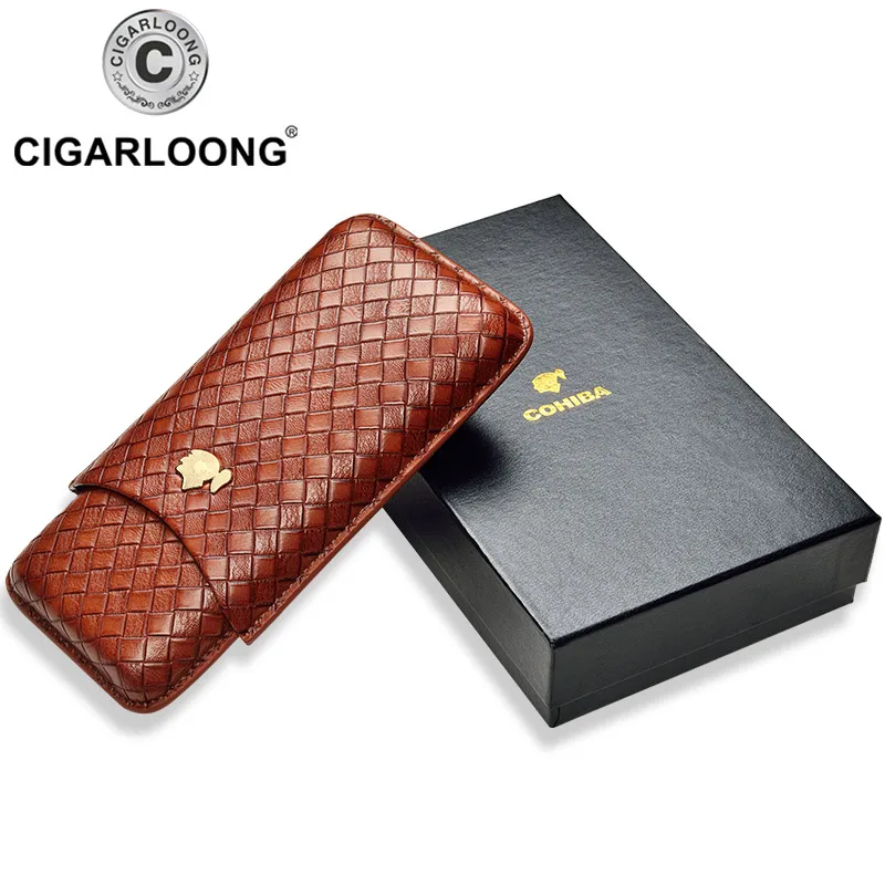 COHIBA чехол для сигар гаджеты путешествий портативный кожаный 2-3 трубки держатель