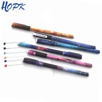 6 pcsset color gel pen starry galaxy pattern cute bear dot roller ball pens kawaii stationery office school supplies
