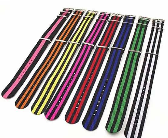 Нейлоновый ремешок для часов NATO водонепроницаемый 22 мм 1 шт. 26 цветов | Наручные