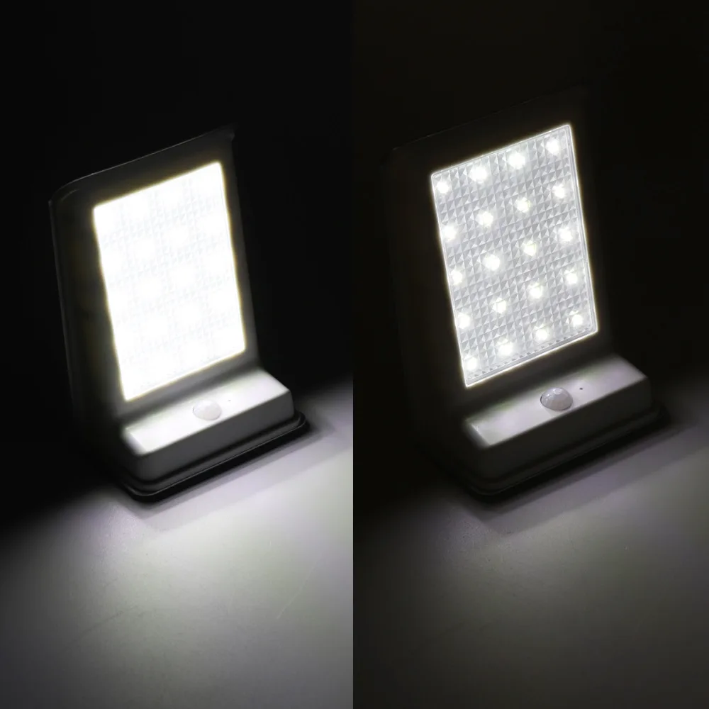 4 шт. на солнечных батареях 20 LED датчик движения настенный светильник Открытый