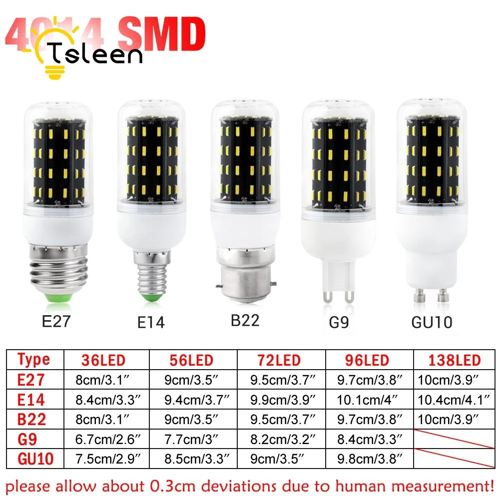 Дешевая лампа e27 35 Вт дешевый кукурузный светильник 96 138 led e14 gu10 g9 b22 30 Вт 4014 smd лампа 220 В Светодиодная лампа Мощные светодиоды