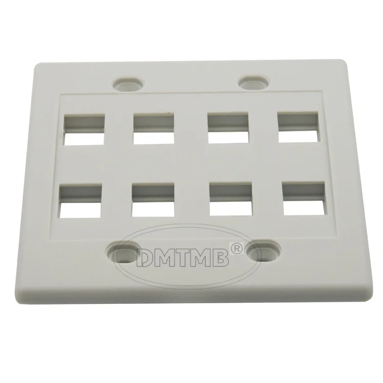 8 портовая настенная плита keystone 120X120 мм серого цвета|wall plate|keystone wall platekeystone |