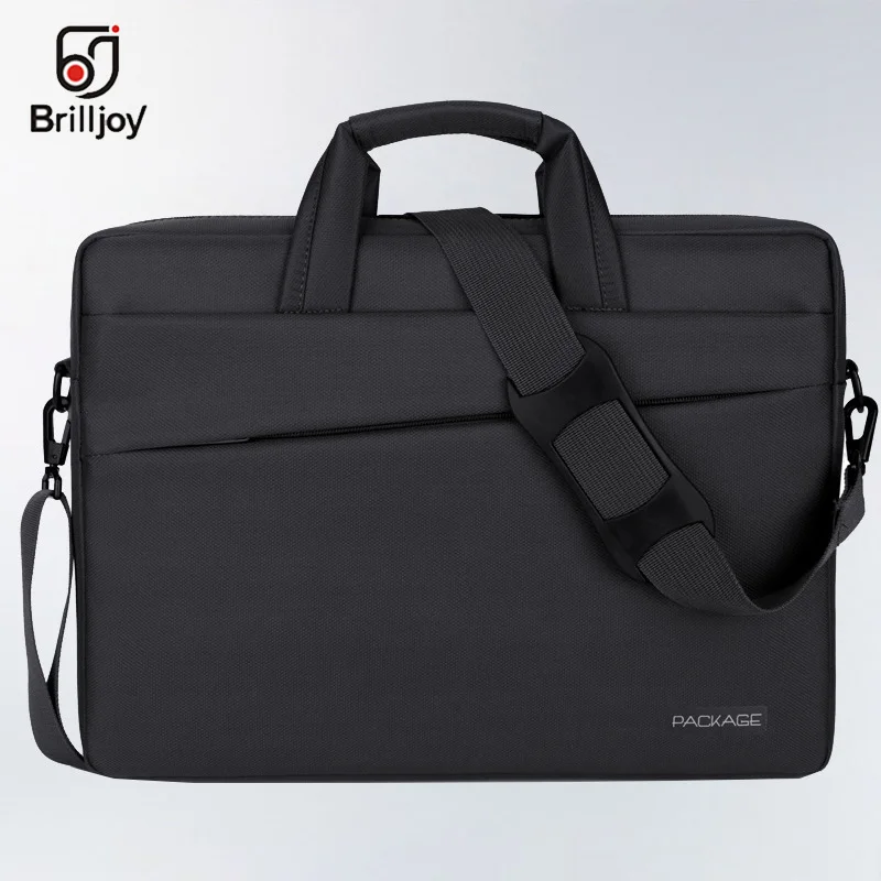 Black 13 inch Brilljoy водонепроницаемый портфель сумка для ноутбука 13 14 15 17 дюймов Компьютерная деловая дорожная Мужская и женская сумка-мессенджер для ноутбука - Цвет: Black 13 inch