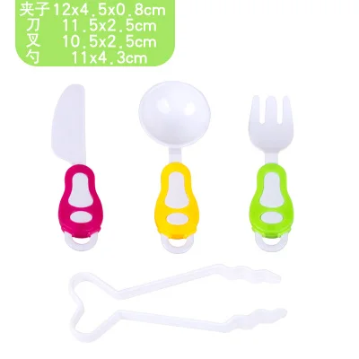 Fork-Spoon- Классические игрушки для детей, Обучающие Детские игрушки, разделочная корзина для фруктов и овощей, миниатюрная кухонная посуда - Цвет: Fork-Spoon-