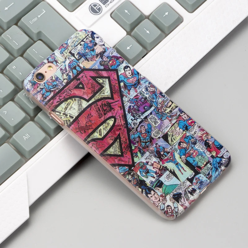 Чехол Marvel, Мстители, Супермен, чехол для iPhone X, 5S, 6, 6 S, 7, 8 Plus, паук Бэтмэн, Капитан Америка, чехол для телефона для iPhone 10