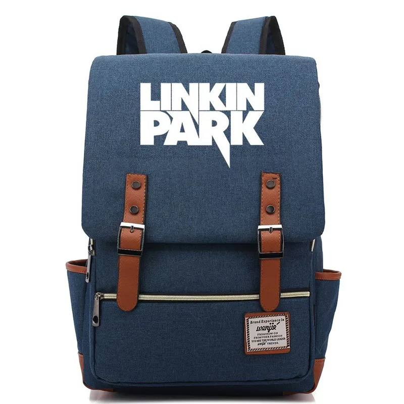 Style 9 14 16 дюймов Linkin Park Группа звезда школьная сумка Bookbag женский рюкзак Мужчины Мальчики Девочки ученики ноутбук сумка на ремне с пряжкой откидная крышка - Цвет: Style 9