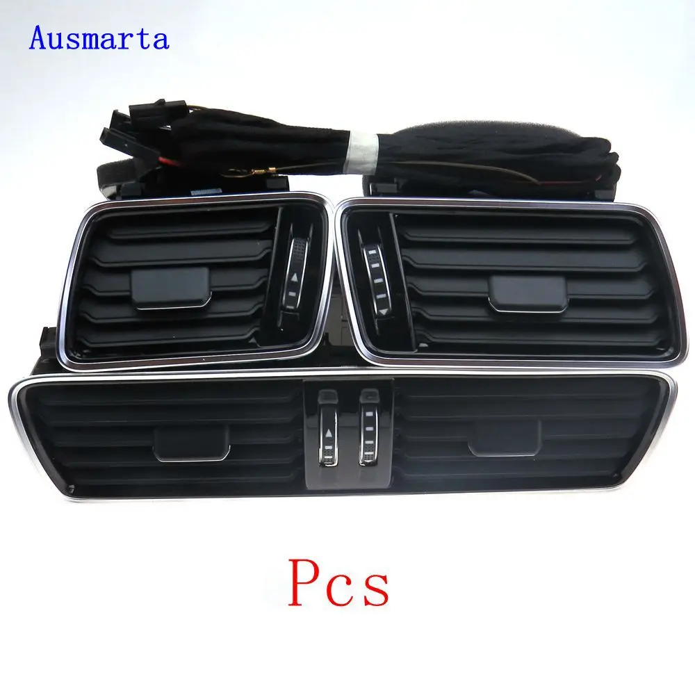 Главное качество oem для VW Passat B6 B7L cc R36 Chrome яркий фортепиано краски вентиляционное отверстие с светодиодный Задний план красный свет 3ad819728a