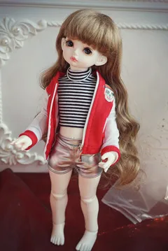 G Новинка! Одежда для кукол бейсбольные куртки 8 цветов для 1/4 1/3 BJD/SD/DD/MSD куклы аксессуары жакет для куклы бейсбольная форма - Цвет: G