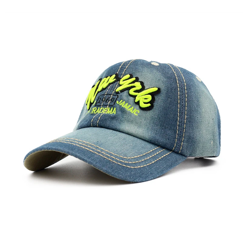 2019 New Fashion Denim Baseball Cap Vintage Hip Hop Hat Spring Summer  Woman Casual Hats Cotton Sport Unisex Trucker Bone Snapba