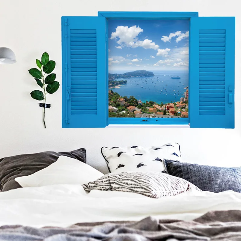 28 видов стильных 3d виниловых наклеек на Окно просмотра настенные наклейки для