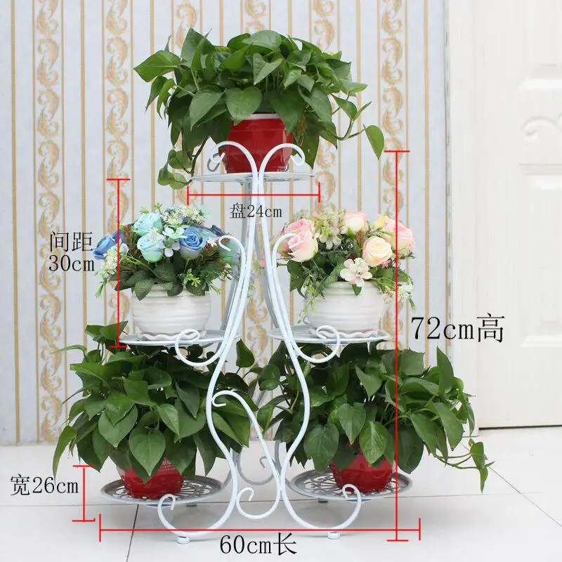 Недорогие портативные Цветочные подставки металлический держатель для растений