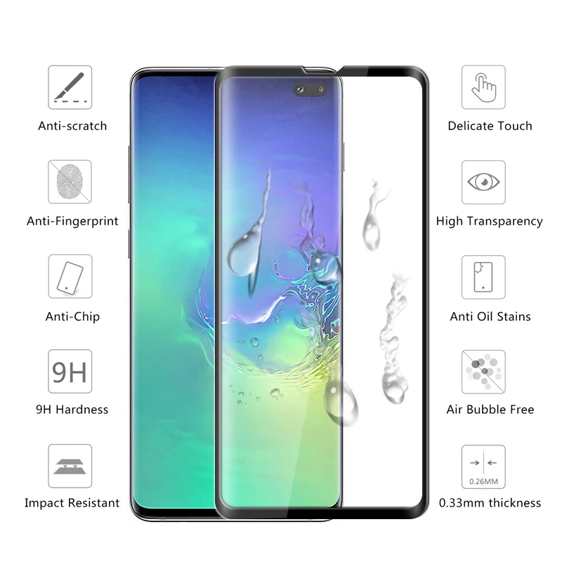 3D закаленное стекло для samsung Galaxy S10 Plus Защитная пленка для экрана Lite S10e Armor Samsun S 10 Защитная S10plus Sam Light S10lite