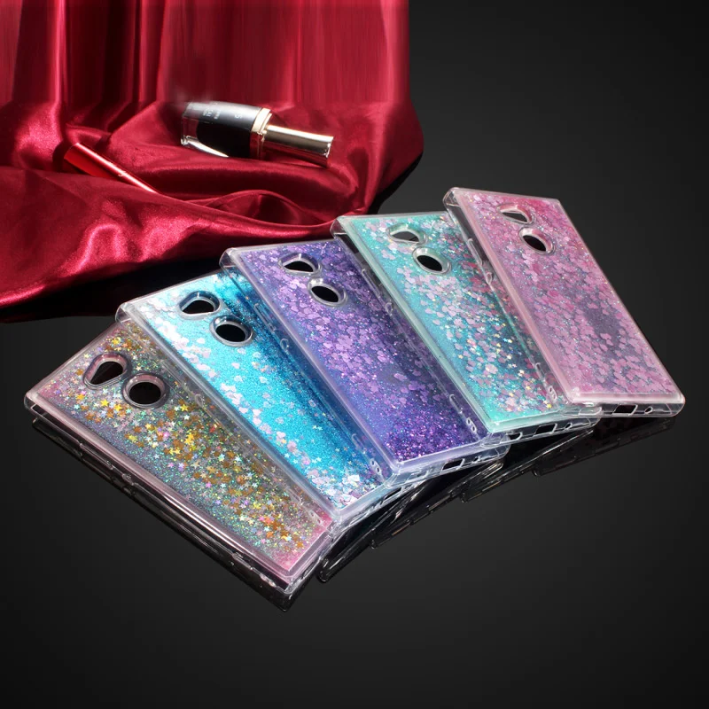 For Fundas Sony Xperia L2 Case Cover Soft Liquid Glitter Silicone TPU Phone Coque L 2 | Мобильные телефоны и аксессуары