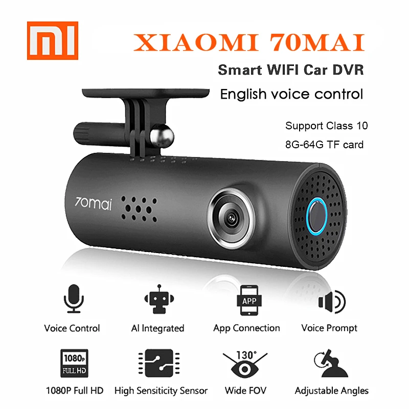 Английский голосовой контроль оригинальный Xiaomi 70mai Автомобильный dvr Smart Dash Cam Wi Fi