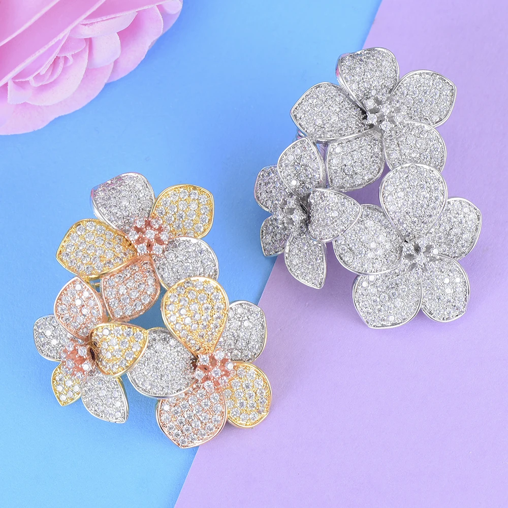 missvikki New Trendy Flowers Brooch Accessories for Ladies Winter Clothes Flower Fashionable Lover Mother Christmas Present | Украшения и