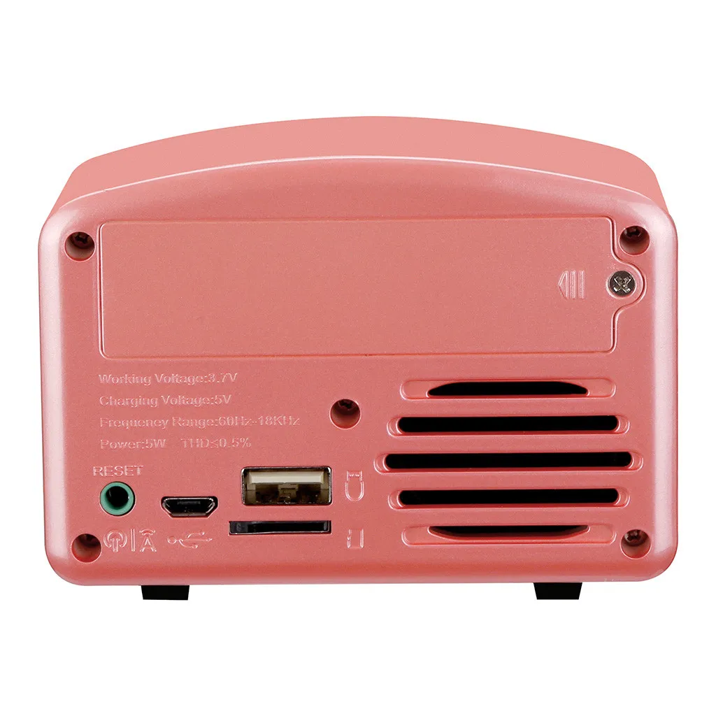 2019 Мини Портативная Ретро стерео винтажная Bluetooth Беспроводная колонка со слотом