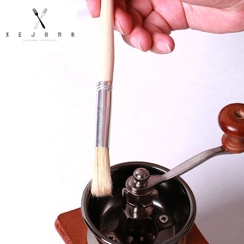 XEJONR 2018 Coffee Grinder Brushes 19CM Espresso Machine Cleaning Bristle Handle Wooden Brush Coffeeware 1PC | Дом и сад
