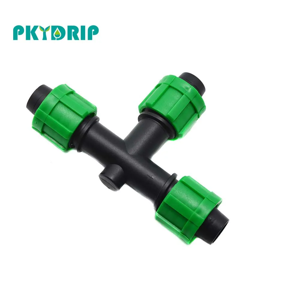 Pkydrip 1 шт. Dn17 запирающий тройник для фитинги газон теплицы сельского хозяйства полив капельного орошения системы