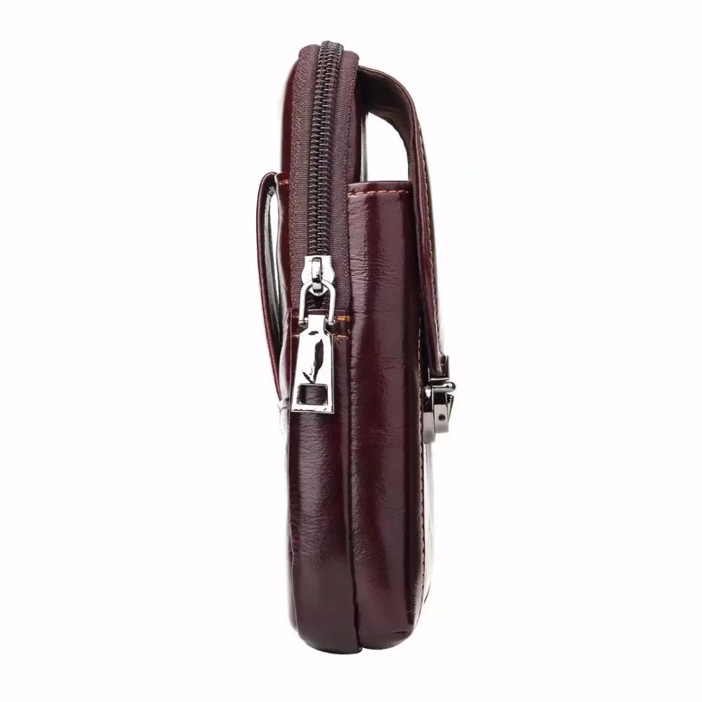 

Luxury Phone Bag for Samsung S8 S9 plus Note 9 8 S7 S6 real Leather Belt Holster For iPhone 6 7 8 plus X XR XS MAX Bag Waist bag