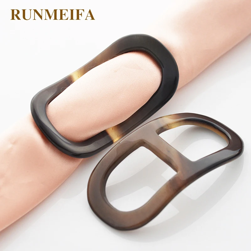 RUNMEIFA ювелирное изделие цилиндрическое кольцо в форме буквы H шелковое для шарфа