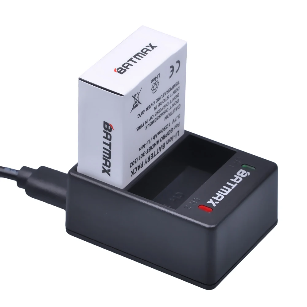 Batmax 3 шт. AHDBT-301 аккумуляторная батарея + USB двойное зарядное устройство AHDBT-302 для