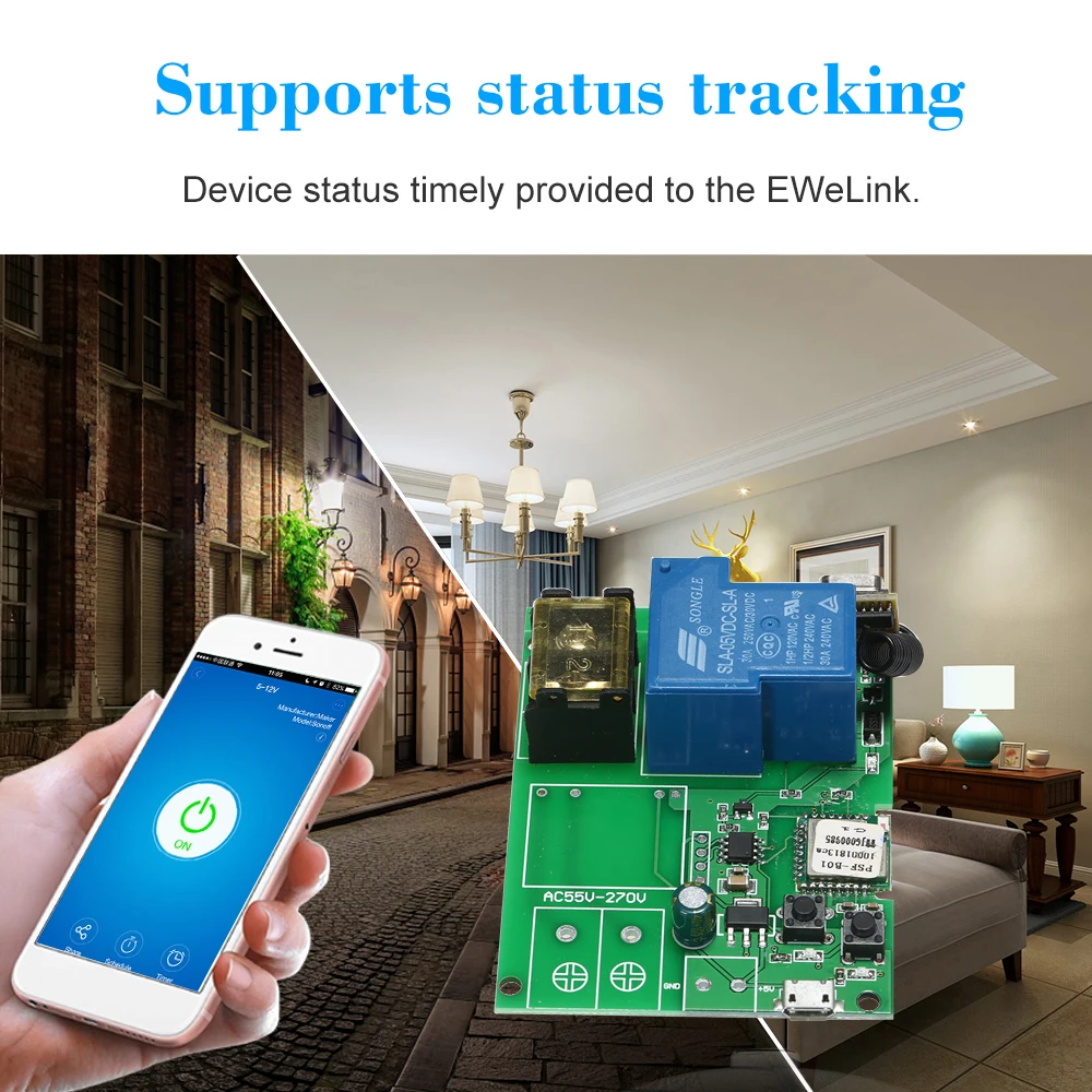 Беспроводной релейный модуль eWeLink USB 5 в пост. Тока 30 А RF 433 МГц Wi Fi телефонное