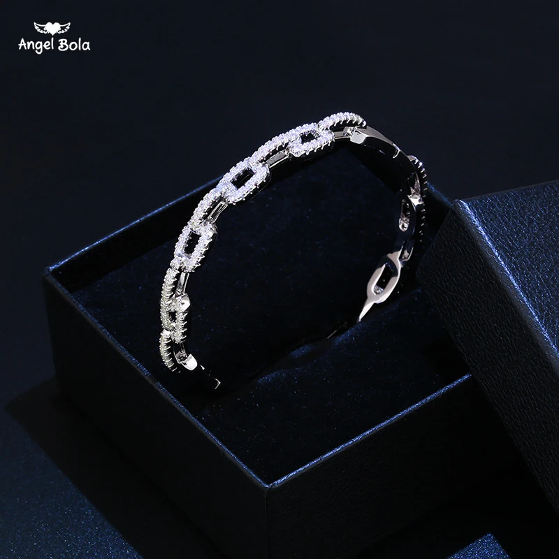 Браслеты и обручи с фианитами женские поворотные украшения на запястье