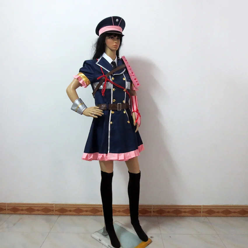 Midare Toushirou Косплей Touken Ranbu онлайн платье костюм с шляпой полный комплект