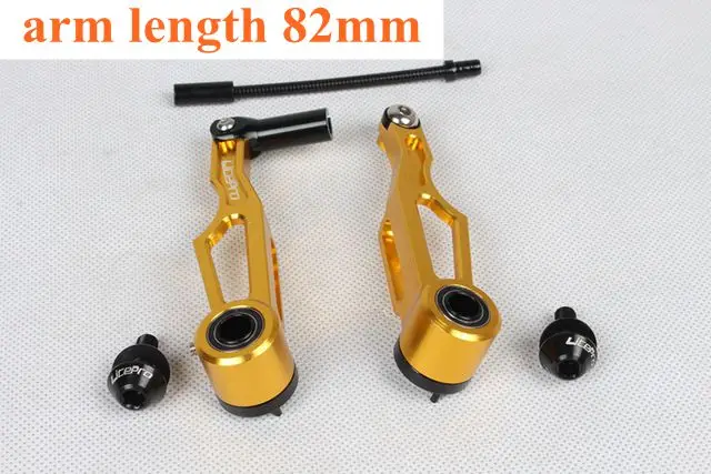 golden 82mm Litepro v238 V тормоз для складного велосипеда Длинный рычаг велосипедный тормоз суппорт короткий рычаг Al 7075 cnc Складной велосипед v тормоз набор запчасти для велосипеда - Цвет: golden 82mm