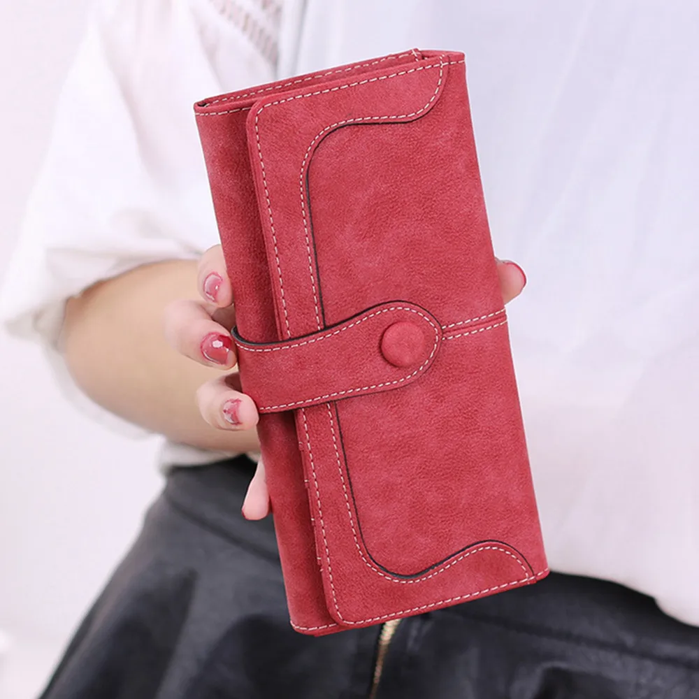 Женский Длинный кошелек Aelicy из искусственной кожи вместительный с отделением