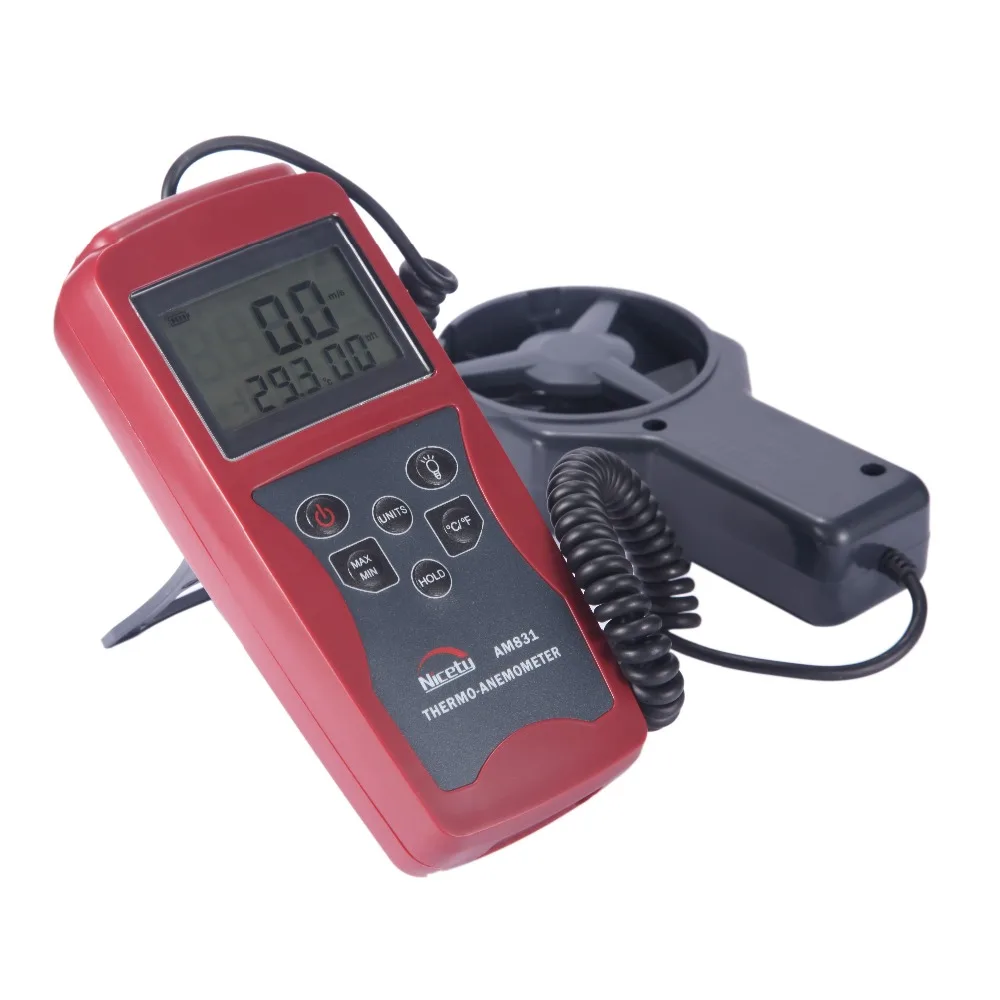Nicetymeter AM831 LCD ручной цифровой анемометр измеритель скорости ветра и измерение