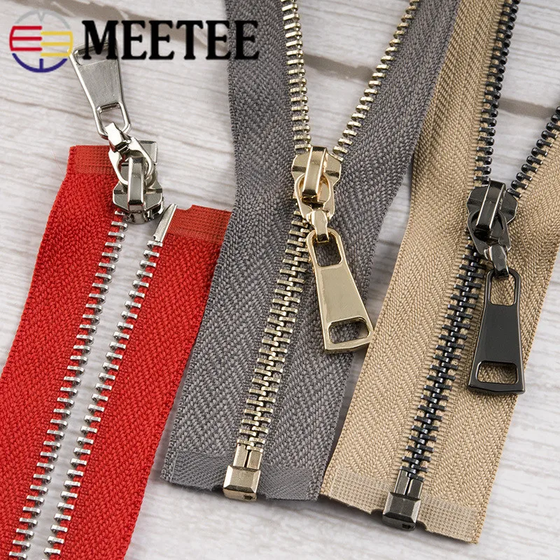 Meetee 1/5 шт 85 см 5 # металлическая молния с открытым концом Авто замок украшение DIY