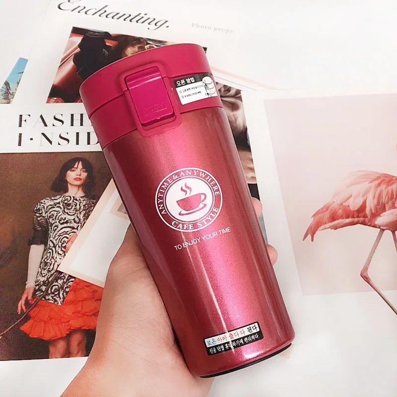 380 мл Термос из нержавеющей стали автомобильная кофейная кружка чашка с губами