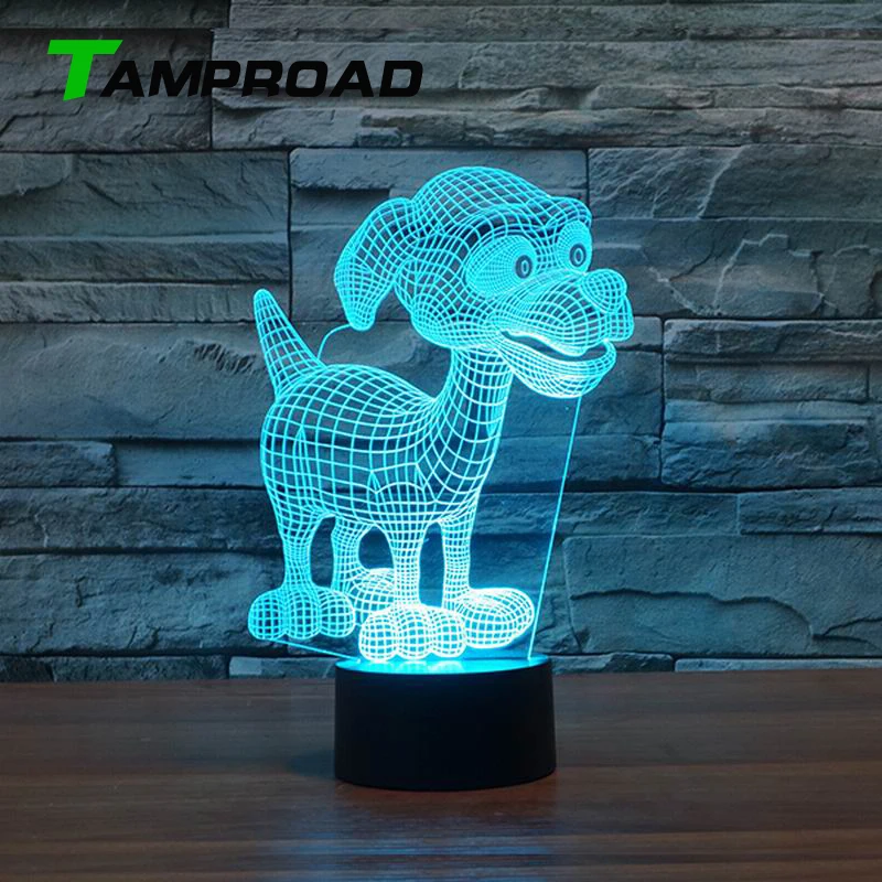 TAMPROAD Стрекоза собака Glede Страус 3D светодиодный ночник сенсорный Настольный