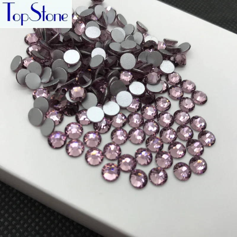 Топовый камень для ногтей стразы ЛТ аметист цветные с плоской задней