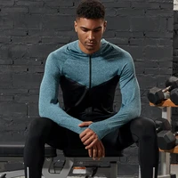 vansydical mens outdoor training running jackets fitness gym zipper hoodies long sleeve workout cycling sportswear