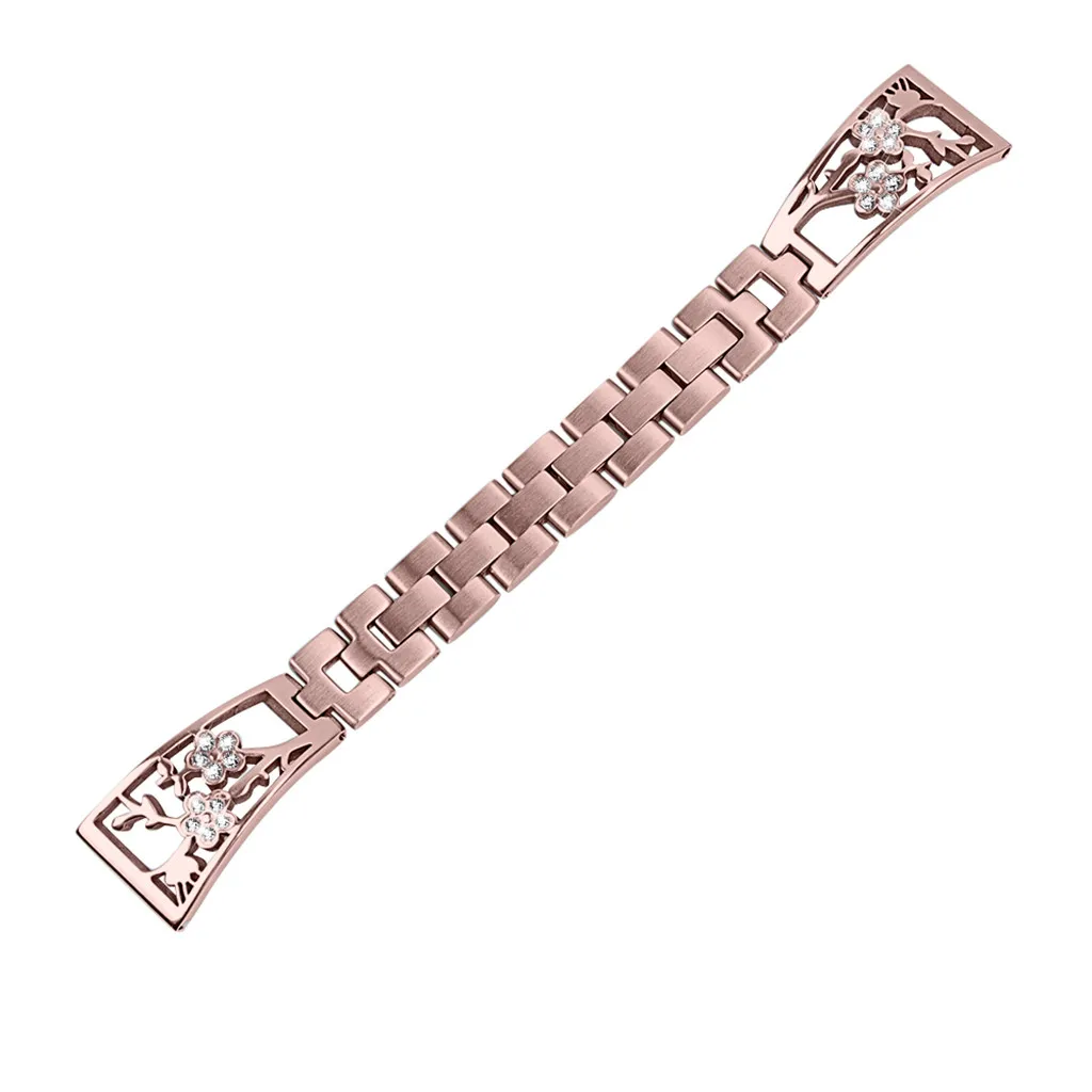 Rose Gold Умные часы Smartband ремешок замена Браслет из нержавеющей стали ремешок для fitbit versa/versa Lite умные часы ремни полосы - Цвет: Rose Gold