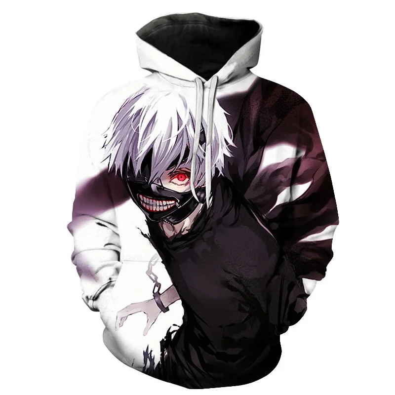 Мужская толстовка с объемным капюшоном Tokyo Ghoul модная забавная в стиле аниме