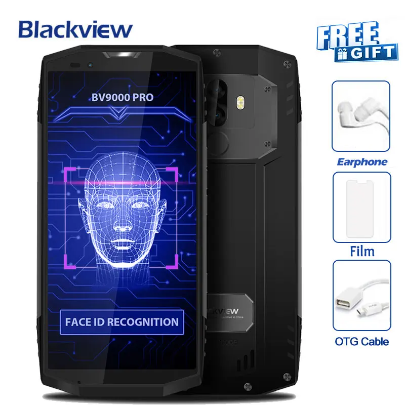 BLACKVIEW BV9000 PRO IP68 Водонепроницаемый смартфон 5 7 &quot18:9 Android 1 P25 2 6 ГГц 6G + 128G 4180 мАч NFC
