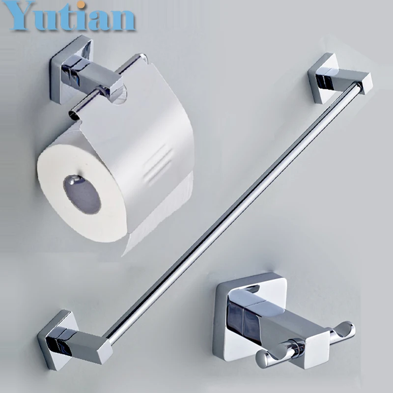 Круглый 304 # Нержавеющая сталь Аксессуары для ванной комнаты набор крючок Бумага